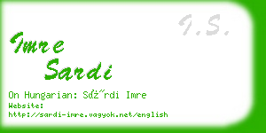 imre sardi business card
